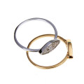 American Gold Plated Ring 316 Stainless Steel Diamond Ring